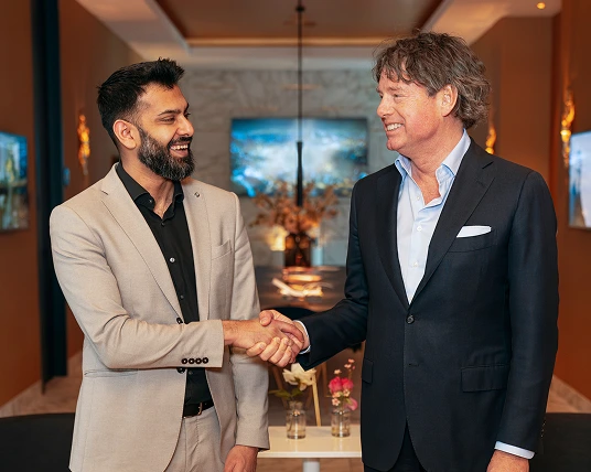 Photo of CEO with partner